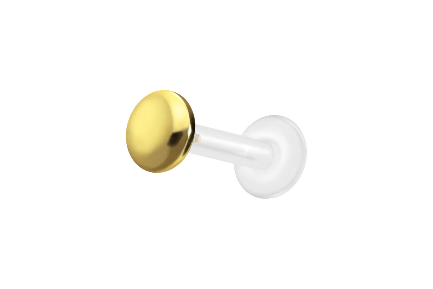 PTFE Labret Piercing mit Innengewinde + Titan-Aufsatz FLACH